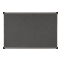 Aluminium Framed Fabric Notice Board 900Mm X 1200Mm - Grey