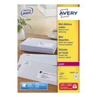 Avery Mini White Laser Identification Labels 38.1 X 21.2Mm - Box Of 6500