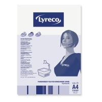 LYRECO A4 PAPER BACKED CLEAR PHOTOCOPIER TRANSPARENCY FILM - BOX OF 100 SHEETS