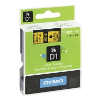DYMO D1 LABELLING TAPE 7M X 12MM - BLACK ON YELLOW