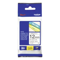 BROTHER P-TOUCH TZ LABELLING TAPE 8M X 12MM - BLACK ON WHITE