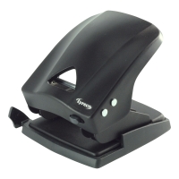 LYRECO 2 HOLE PAPER PUNCH BLACK - 40 SHEET CAPACITY