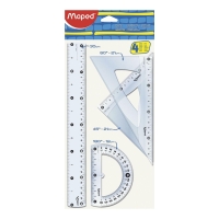 MAPED 4 PIECE RULER SET