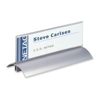 Durable 820219 Name Holders Aluminium 210 X 61 Mm - Pack Of 2