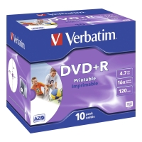 Verbatim DVD+R 4.7GB 16x tulostettava, 1 kpl=10 levyä
