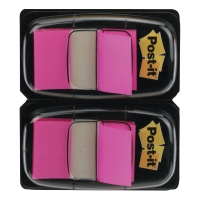 3M POST-IT INDEX DUAL PACK 25 X 44MM PINK - 2 DISPENSERS OF 50