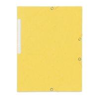 LYRECO PRESSPAHN FOLDERS YELLOW - PACK OF 10