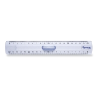 LYRECO DOUBLE RULER PLASTIC 20CM