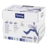 LYRECO WHITE A4 PAPER 80GSM - NON-STOP BOX OF 2500 UNWRAPPED SHEETS OF PAPER