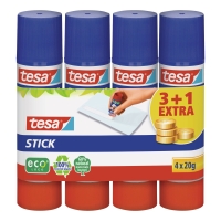 TESA ECO GLUE STICK - PACK OF 4 (INCLUDES 1 FREE STICK)