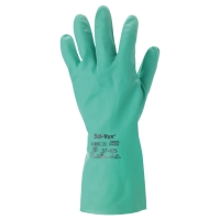 ANSELL SOL-VEX 37-675 NBR CHEMICAL GLOVES GREEN SIZE 9 - 1 PAIR