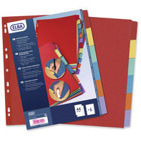 ELBA DIVIDERS CARDBOARD WITH REWRITABLE TABS 6 PARTS