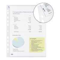 Oxford  A4 Quick in Punched Pockets Glass Clear 70 Micron - Box Of 100