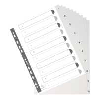 EXACOMPTA 1-10 INDEX PP WHITE