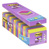 3M Post-it® 654 Super Sticky öntapadó jegyzettömb 76x76mm, szín, 18+6 tömb/90 la