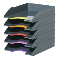 PK5 DURABLE 770557 VARIOCOLOR LTR TRAYS