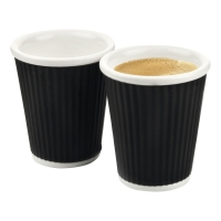 CEP BREAK ROOMS CUPS 18CL BLACK - PACK OF 2