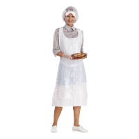 DISPOSABLE POLYETHYLENE APRON WHITE - PACK OF 100