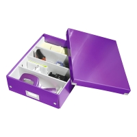 LEITZ CLICK & STORE BOX MEDIUM A4 PURPLE