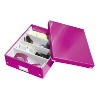 LEITZ CLICK & STORE BOX MEDIUM A4 PINK