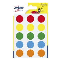 Avery színes etikettek, vegyes színek, Ø 19 mm, 90 etikett/csomag