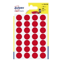 Avery piros etikettek, Ø 15 mm, 168 etikett/csomag