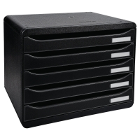 EXACOMPTA BIGBOX+ LANDSCAPE 5DRAWERS BLK