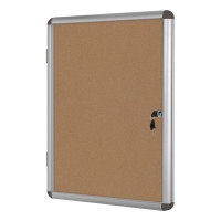 Bi-Office Internal Cork Board Glazed Case 9xA4