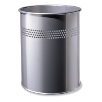 TWINCO METAL WASTE BIN SILVER 14L