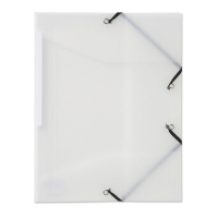 Lyreco Polypropylene Clear A4/Foolscap 3-Flap Files With Elastic - Pack Of 10