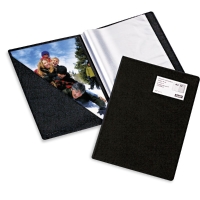 RIGID A4 BLACK 24-POCKET DISPLAY BOOK