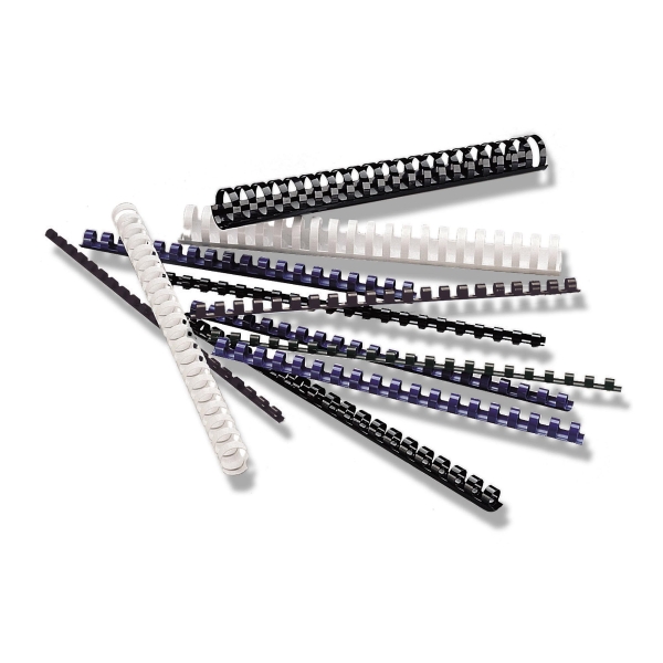 Lyreco műanyag PVC fekete spirálok spirálozógépekbe, 10 mm, 100 darab/csomag