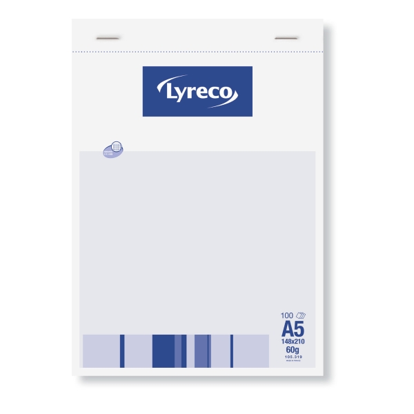 LYRECO 방안 절취형 노트패드 A5 5x5 100매