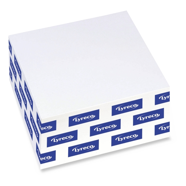 LYRECO WHITE STICKY PAPER CUBE 76 X 76MM - 440 SHEETS