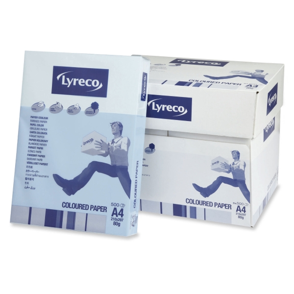 Lyreco Pastel Tinted Blue A4 Paper 80 gsm - Pack of 1 Ream (500 Sheets)