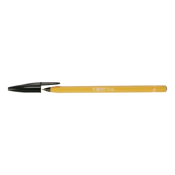 BIC ORANGE BALLPOINT PEN FINE POINT BLACK