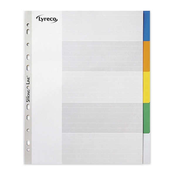 LYRECO A4+ DIVIDERS 120 MICRONS ASSORTED COLOURS