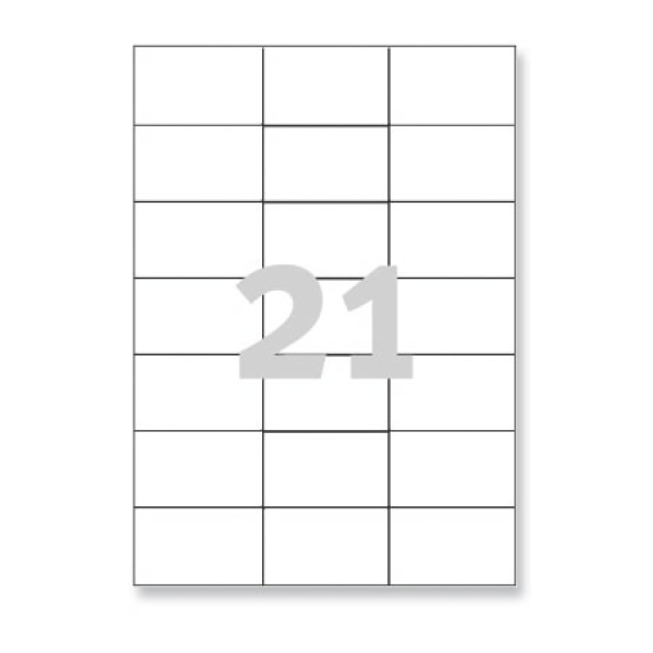 Avery 3652  Multi-Purpose Labels, 70 x 42.3 mm, Permanent, 21 Labels Per Sheet