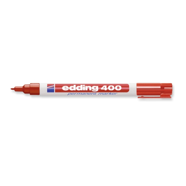 EDDING E400 permanent marker bullet tip red TEST