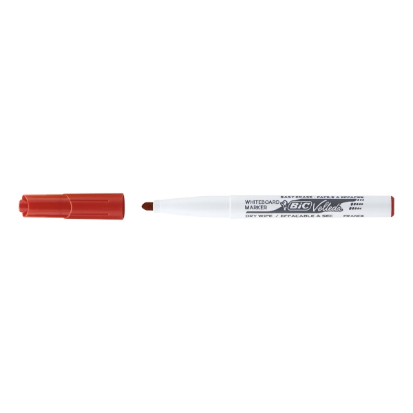 Bic Velleda 1741 niet-permanente marker ronde punt rood