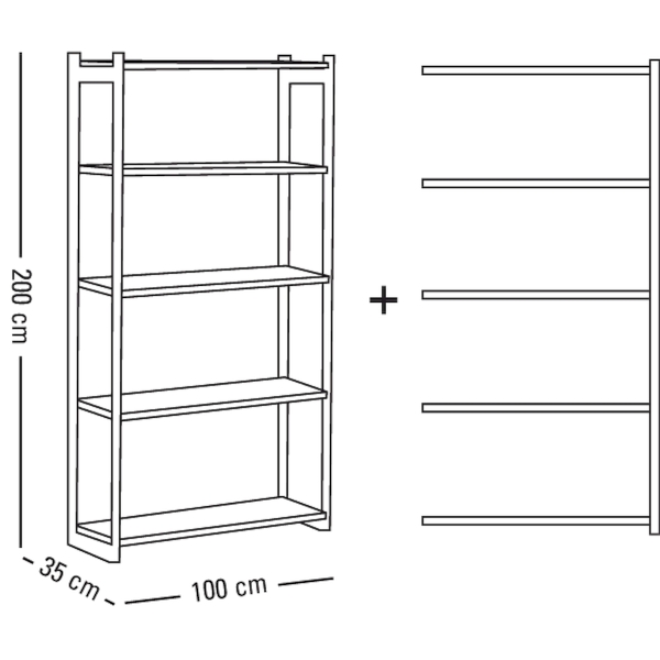 Muscular Shelving Starter Unit 2000 X 1000 X 350mm