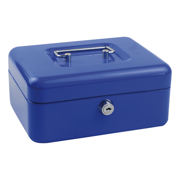 Cash box small 200x16x90mm blue