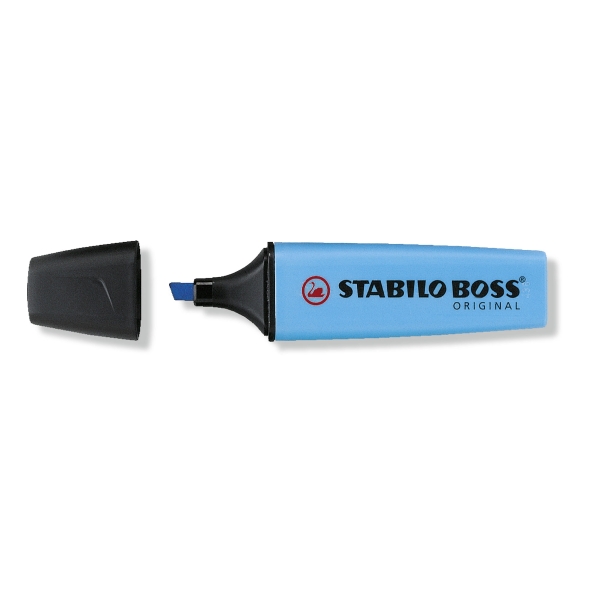 Marcador fluorescente color azul STABILO BOSS