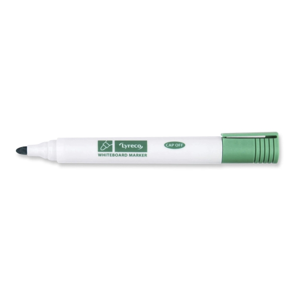 Lyreco Bullet Tip Green Whiteboard Markers
