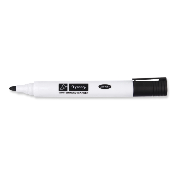 WHITEBOARDPENNA LYRECO RUND SPETS 1-2 MM SVART