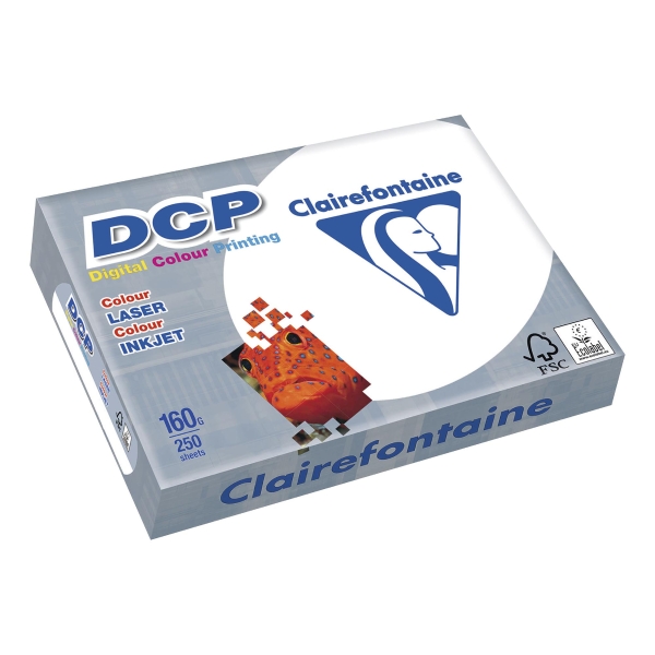 CLAIREFONTAINE 1842 DCP PAPER A4 160 G WHITE - REAM OF 250 SHEETS