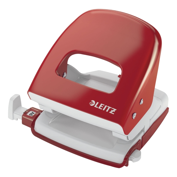 Leitz 5008 2-hole punch steel red 25 sheets
