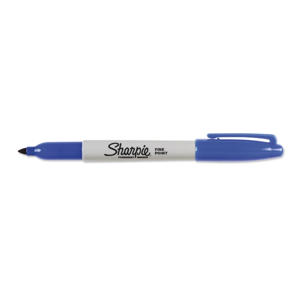 Sharpie marqueur permanent pointe ogive fin bleu