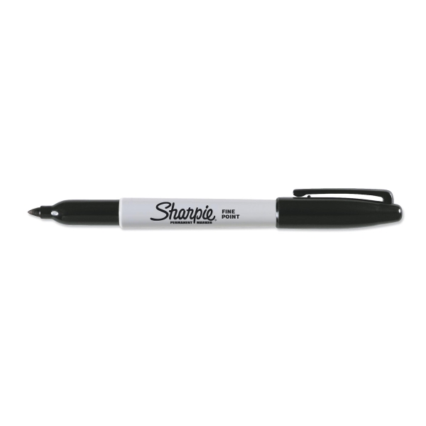 Sharpie permanens marker, gömbölyű hegy, fekete