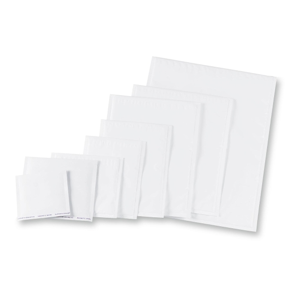 Obálky biele bublinkové Mail Lite®Tuff™ (150 x 210 mm), 100 kusov/balenie